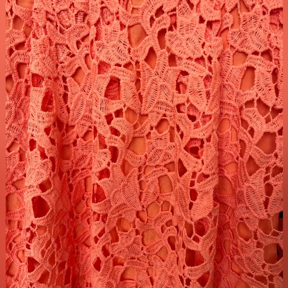 ASTR The Label Coral Lace Midi Dress XS Romantic Lace Crochet Wedding Guest - Picture 6 of 12